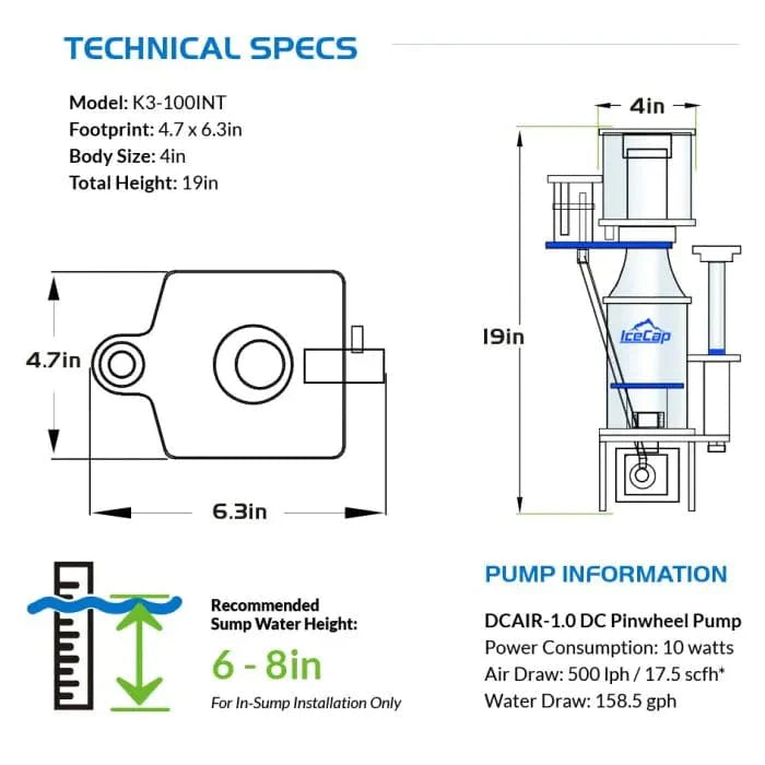K3-100 Protein Skimmer - IceCap
