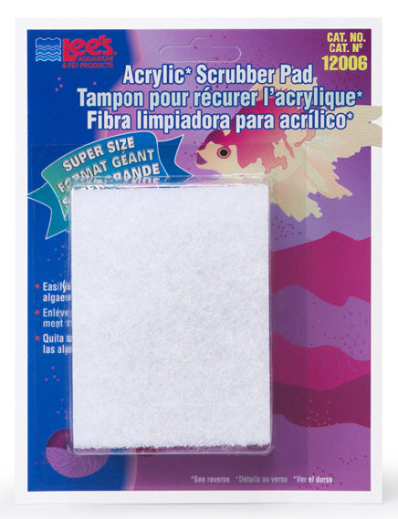 Scrubber Pad for Acrylic Tanks - 3" x 4" - Lee's - Lee's Aquarium & Pet Products