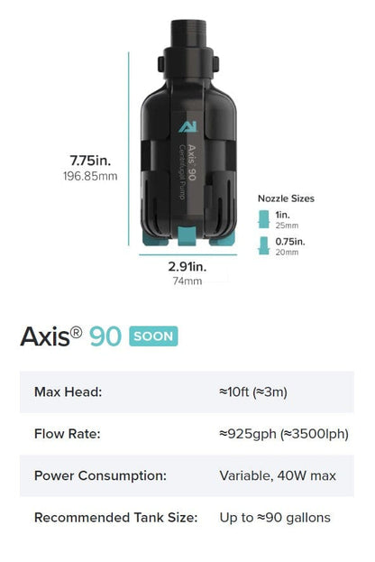 Axis 90 Centrifugal Pump (925GPH) - Aqua Illumination