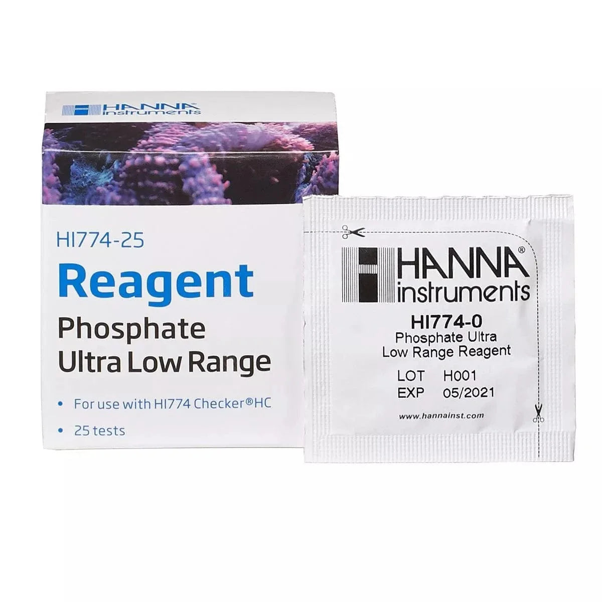 Phosphate Ultra-Low Range (PPM) Reagent - 25 Tests - Hanna Instruments