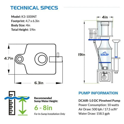 K3-100 Protein Skimmer - IceCap