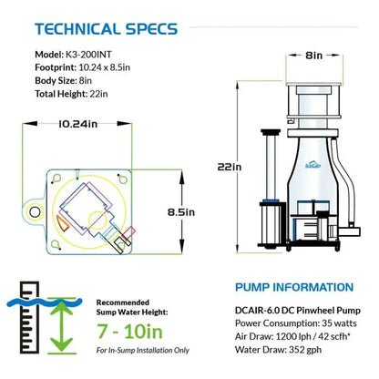 K3-200 Protein Skimmer - IceCap