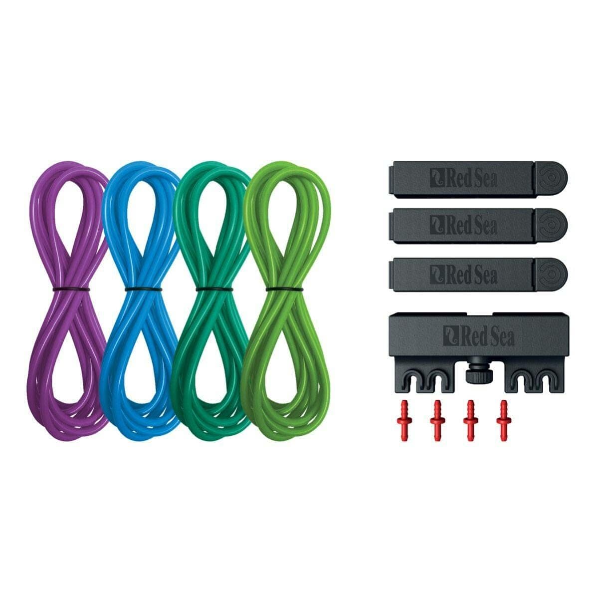 ReefDose Deluxe 4-Color Tubing & Accessories Kit - Blue-Green Kit - Red Sea