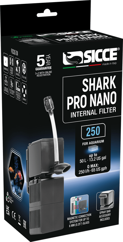 Shark PRO Nano 250 Internal Filter (65 GPH) - Sicce