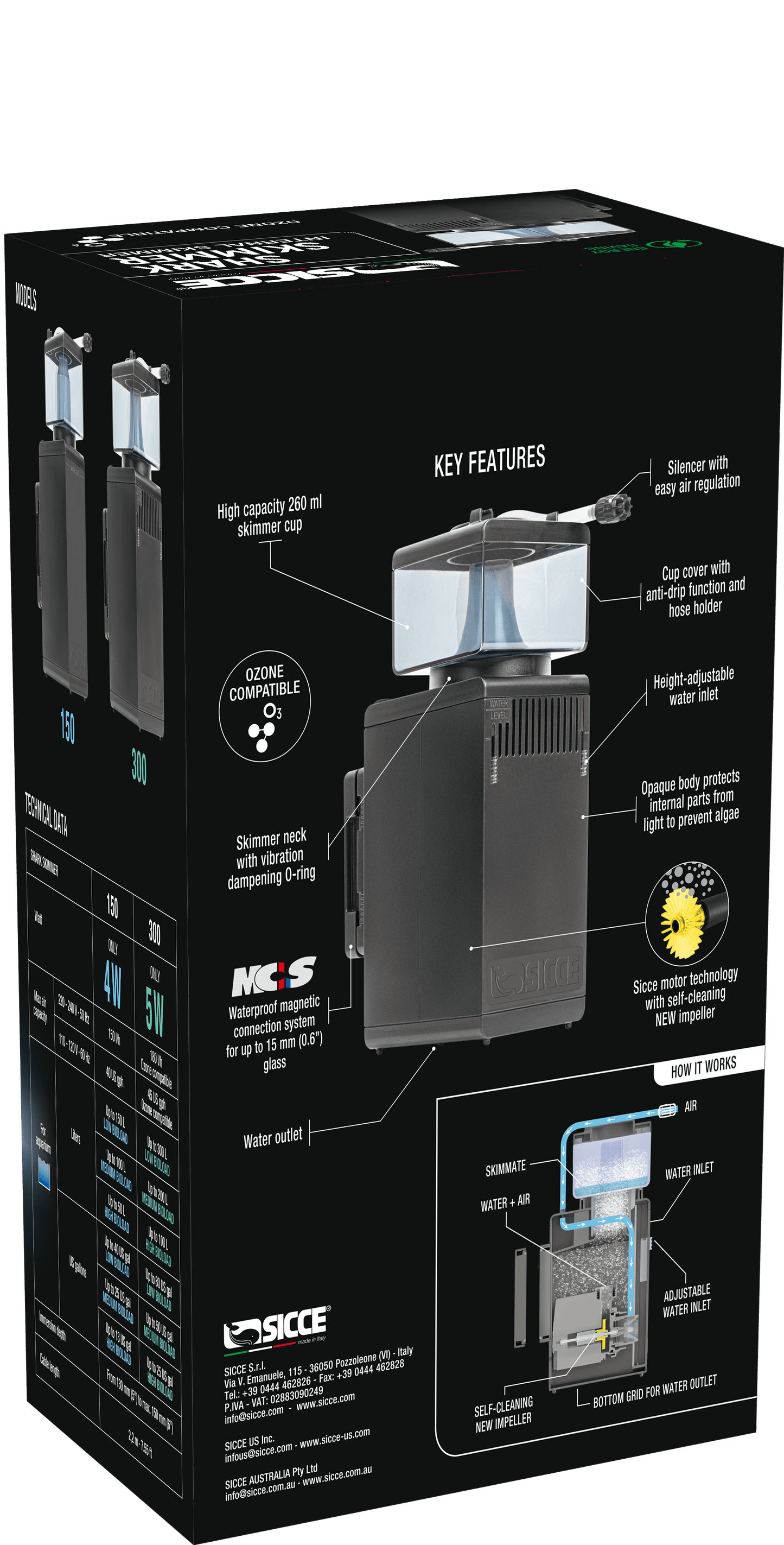 Shark Skimmer 300 Internal Filter - Sicce